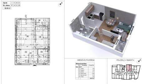 NOVI SAD - AVIJACIJA - 39.09 m2