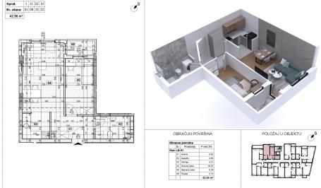 NOVI SAD - AVIJACIJA - 42.56 m2