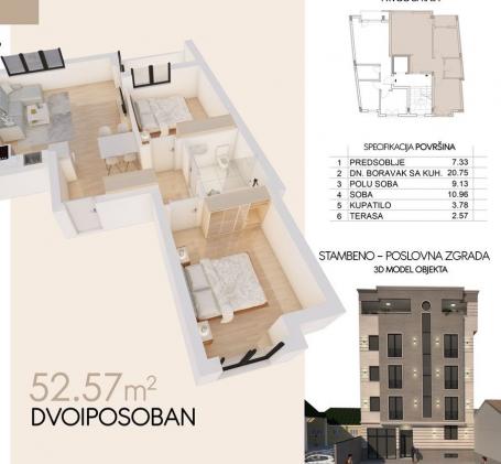NOVI SAD - CENTAR - 52.57 m2