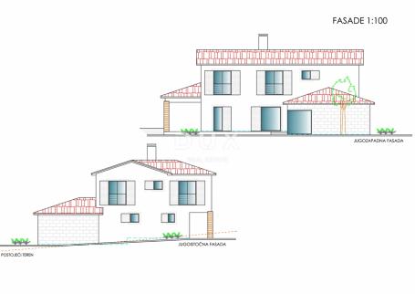 ISTRA, LABIN - Prostrano zemljište s građevinskom dozvolom