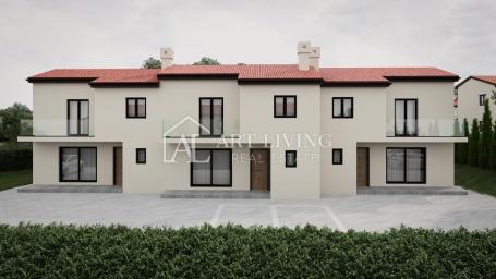 Buje, Kaštel - NOVOGRADNJA, atraktivna kuća u nizu s bazenom 