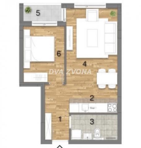NOV, MODERAN STAN NA TELEPU – 41.73 m², 2.0,  DRUGI SPRAT