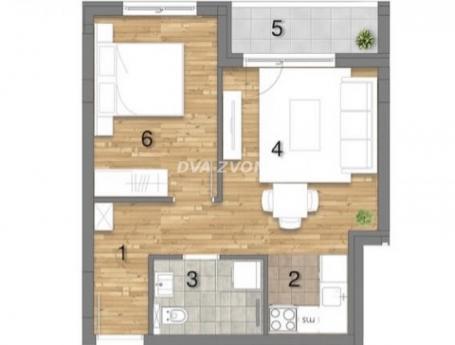 NOV, MODERAN STAN NA TELEPU – 38.71 m², 2.0,  PRVI SPRAT
