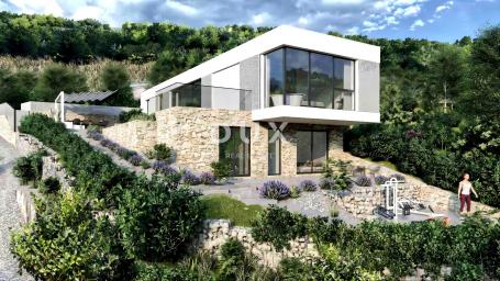 ISTRA, MOTOVUN - Zemljište s građevinskom dozvolom i panoramskim pogledom