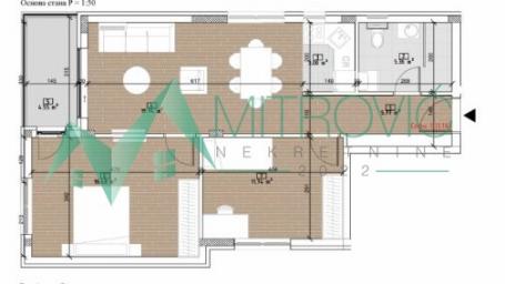 Petrovaradin, Novi Majur - Dvoiposoban stan 61 m2 