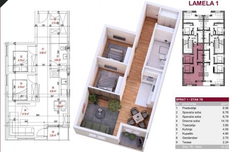 NOVI SAD - PETROVARADIN - 54.00 m2