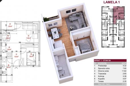 NOVI SAD - PETROVARADIN - 37.00 m2