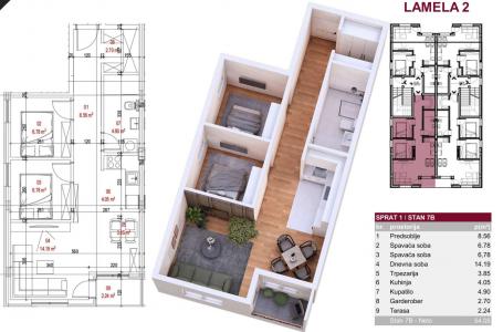 NOVI SAD - PETROVARADIN - 54.00 m2