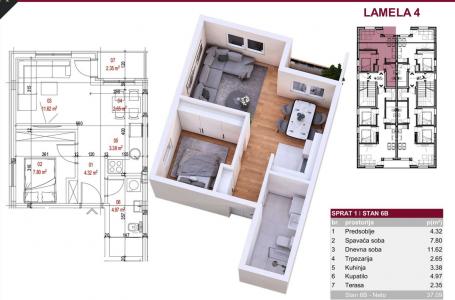 NOVI SAD - PETROVARADIN - 37.00 m2