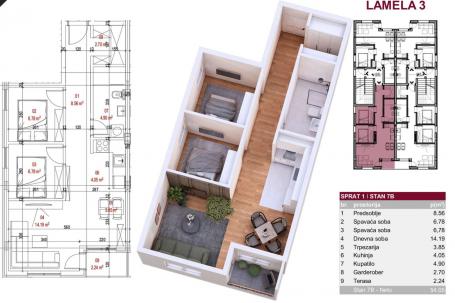 NOVI SAD - PETROVARADIN - 54.00 m2