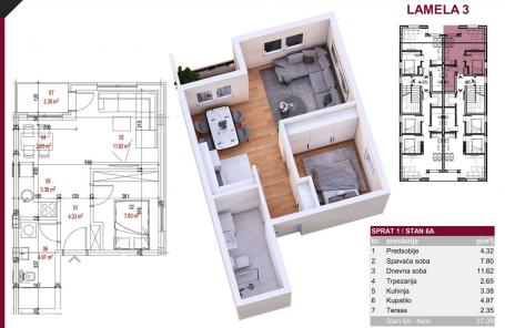 NOVI SAD - PETROVARADIN - 37.00 m2
