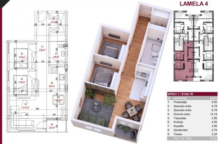 NOVI SAD - PETROVARADIN - 54.00 m2
