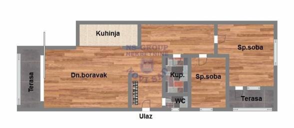 Trosoban stan na Telepu, 72m2