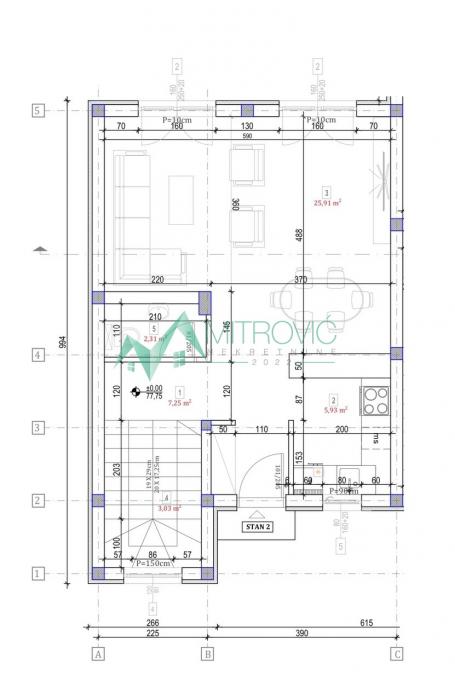 Platite kvadrat po ceni od oko 1.470 eur - 115 m2 + oko 30 m2 krovna terasa + mini dvorište + dva pa