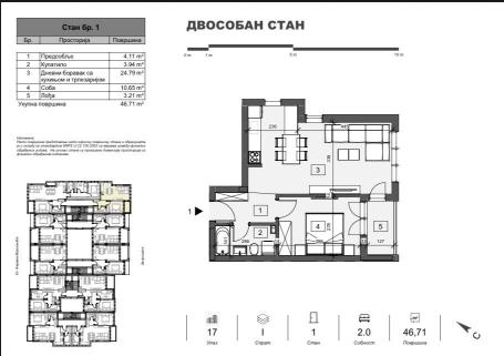 NOVI SAD - ADICE - 46.71 m2