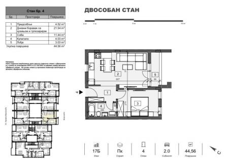 NOVI SAD - ADICE - 44.56 m2