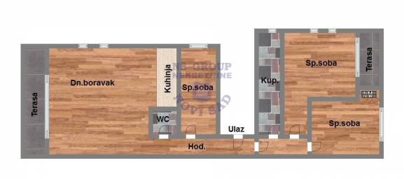Troiposoban stan na Telepu, 102m2