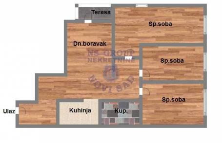 Cetvorosoban stan na Telepu, 69m2