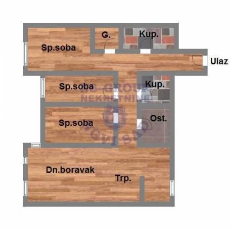 Cetvorosoban stan u Petrovaradinu, 98m2