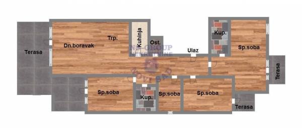 Petosoban stan na Telepu 103m2