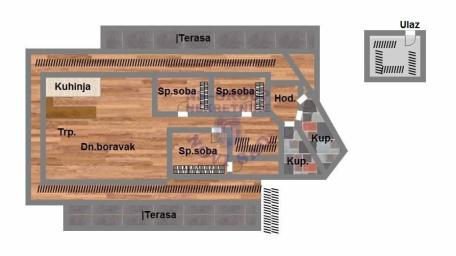 Cetvoroiposoban stan na Telepu 115m2