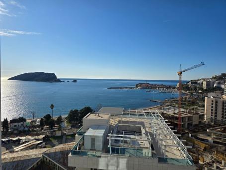 Dvosoban stan 104m2 sa pogledom na more, Tre Canne, Budva (Bez plaćanja poreza na prenos od 3%)
