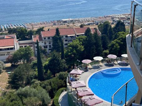 2 bedroom apartment with panoramic sea and mountain views in Becici, new complex with swimming pool
