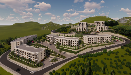 A one-room apartment in a new building in Budva at the final stage of construction. 
