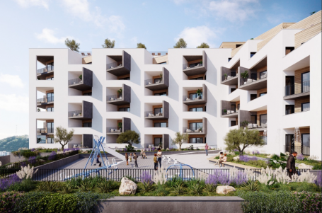 One-bedroom apartment in a newly built complex on the 6th floor