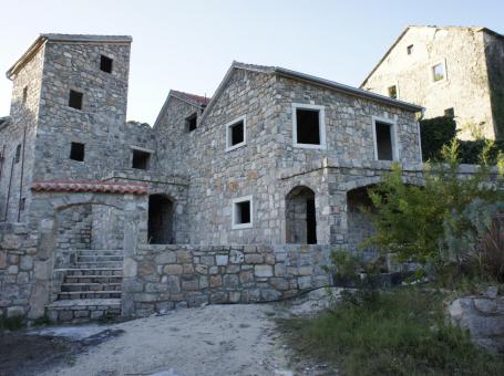 Ancient reconstructed complex of houses