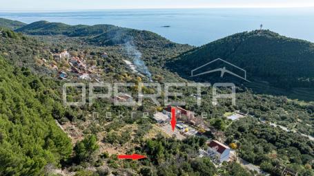 Zemljište od 1108m2 s pogledom na more, Babino Polje, Mljet