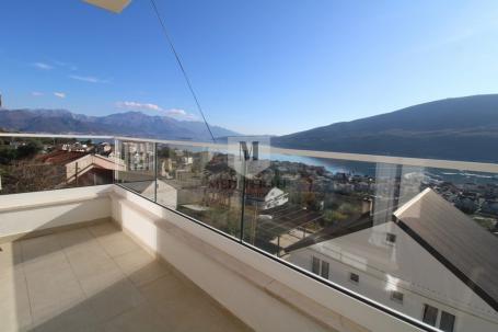 Kumbor, nov jednosoban stan površine 50m2 sa prelijepim pogledom na more. 