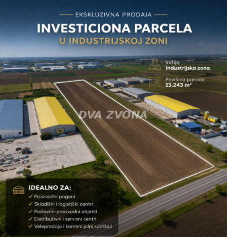 EKSKLUZIVNA PRODAJA – INVESTICIONA PARCELA U INDUSTRIJSKOJ ZONI