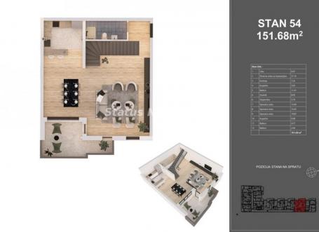 Centar-Fantastičan Četvorosoban PentHaus 152 m2 u Izgradnji-povraćaj PDV-a-065/385 8880