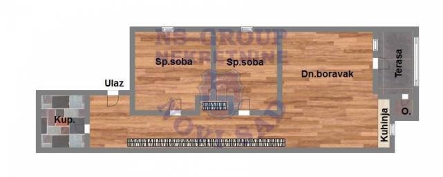 Prodaje se funkcionalan i svetao dvoiposoban stan površine 60m². 