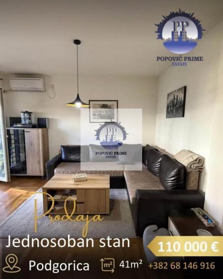 PRODAJE SE JEDNOSOBAN STAN | 41m² | 110.000€ – PODGORICA | MOGUĆA KUPOVINA PUTEM STAMBENOG KREDITA