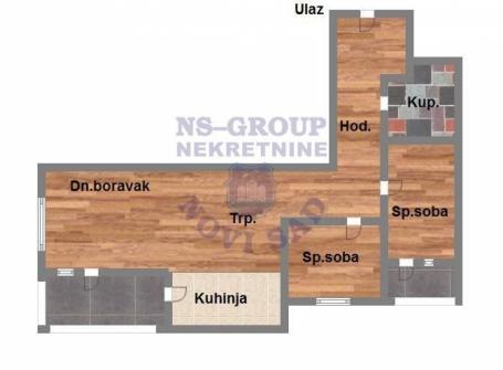 Trosoban stan na Telepu 65m2
