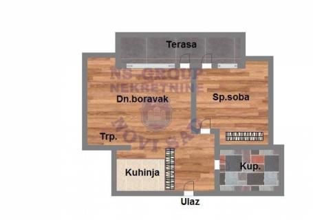 Dvosoban stan u Sremskoj Kamenici, 47m2