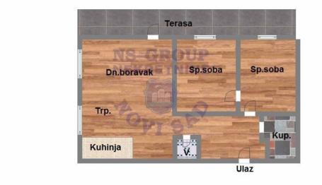 Trosoban stan u izgradnji na Telepu