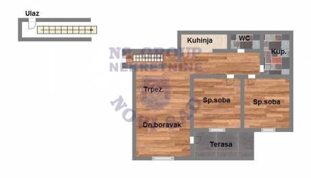 Trosoban stan na Bulevaru Patrijarha Pavla,65m2