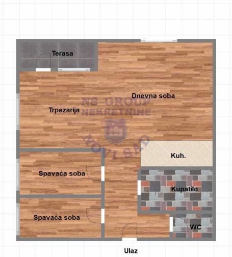 59m2, Trosoban stan na Adicama