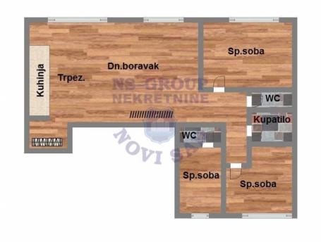 Četvorosoban stan u Petrovaradinu, 101m2