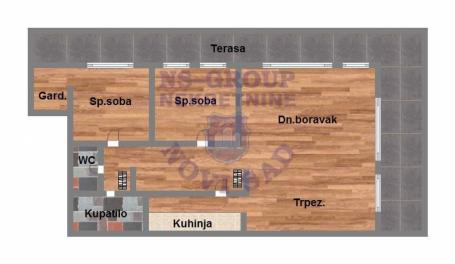 Trosoban stan u Petrovaradinu, 96m2