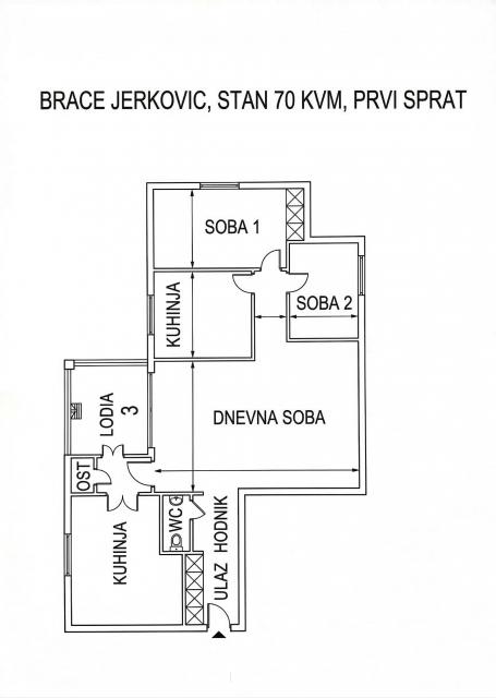 Prodaja stana Braće Jerković, 70m2