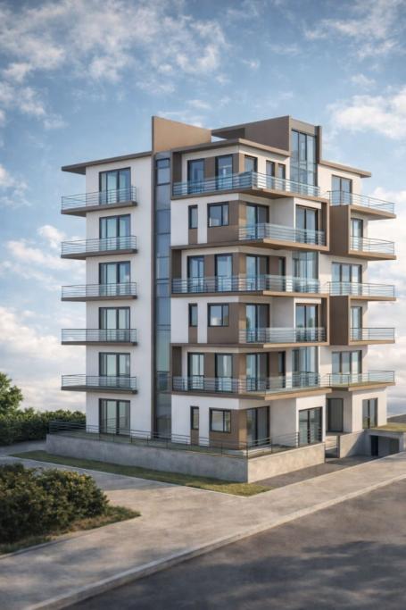 One-bedroom apartment of 40 m² in a new building in a quiet area of Bar, Montenegro