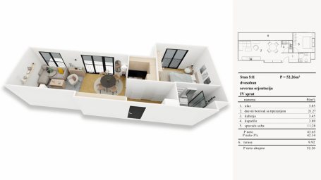 NOVOGRADNJA - VATROGASNI DOM - 52m2
