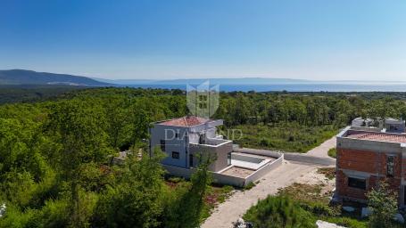 Marčana, okolica, nova Vila sa bazenom i pogledom na more