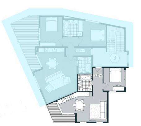 Prodaja, Stan, 46.5m2 , DONJA LASTVA