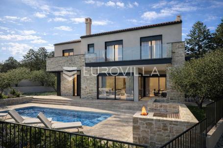 Otok Krk, Šilo, luksuzna vila prvi red do mora, Villa C
