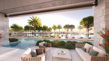 Studio apartman u luksuznom kompleksu – objekat A, prva linija mora, Ulcinj (Velika Plaža)